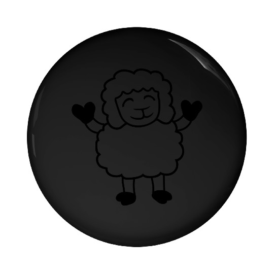 Sheep Baby Standing Cute Cute Lamb Child Happy Fun Pin Buttons