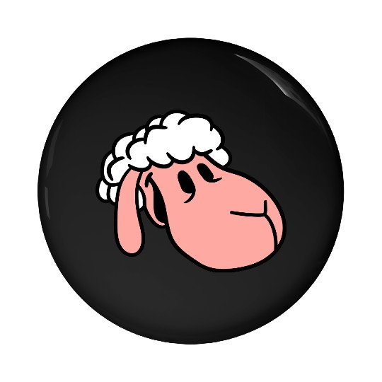 Sheep Face Head Cute Sweet Little Lamb Cool Comic Pin Buttons