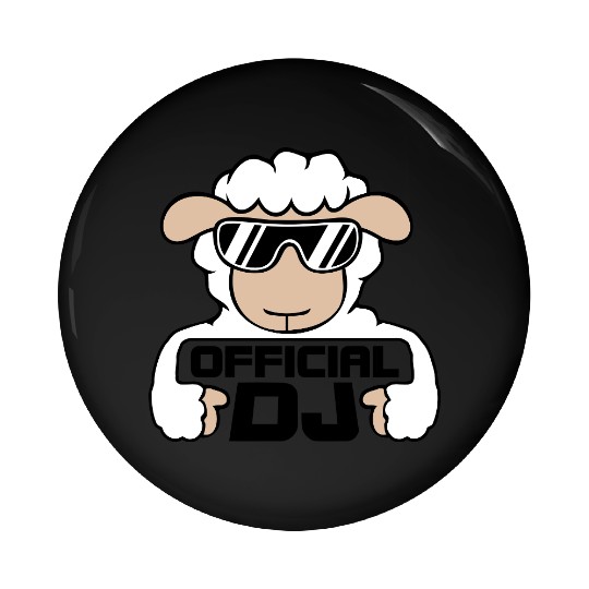 Sheep Official Dj Sunglasses Party Lamb Music Cool Pin Buttons