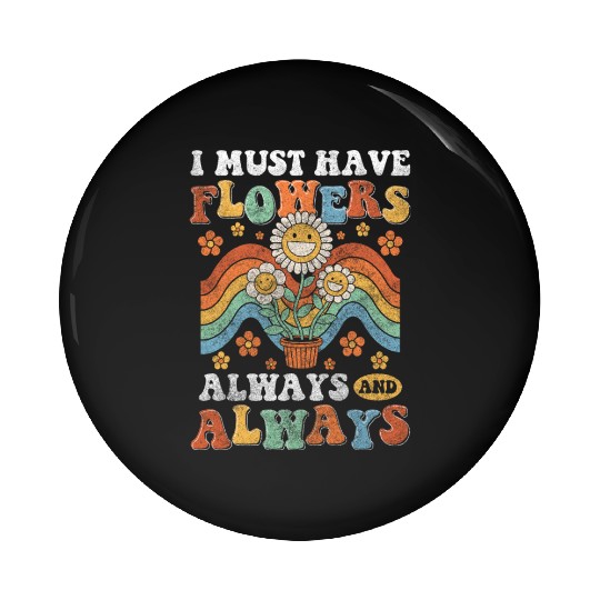 Nature Bouquet People Blossom Pin Buttons