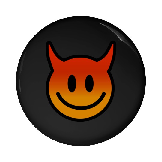 Cute Devil Face – Mischief with a Grin Pin Buttons