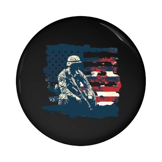 US Memorial Day Pin Buttons