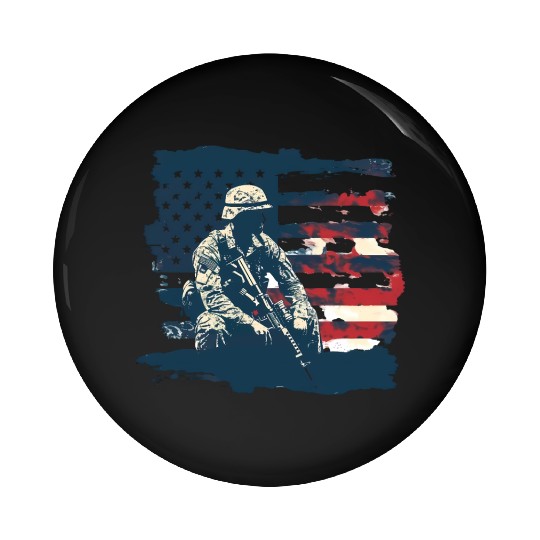 US Memorial Day Pin Buttons