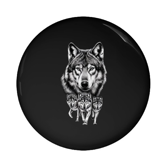 Wolf Pin Buttons, Wolf Lover Pin Buttons, Wolf Moon Pin Buttons, Wol