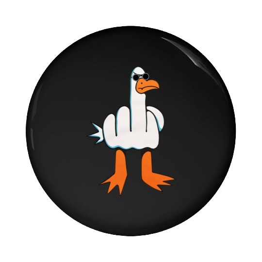 Rude Seagull Design Unis Funny Rude Seagulls Gift Pin Buttons