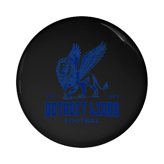 Detroit football Pin Buttons