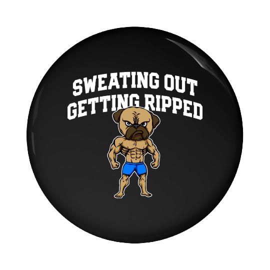 Sweating Out Getting Ripped Workout Player Gym Pin Buttons