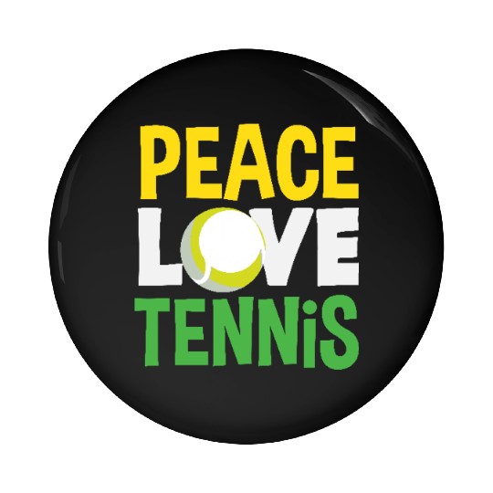 Peace Love Tennis Enthusiast Pin Buttons
