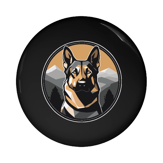 German Shepherd in Nature Pin Buttons