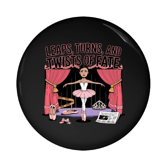 Leaps Turns Twists of True Fate True Crime Pin Buttons