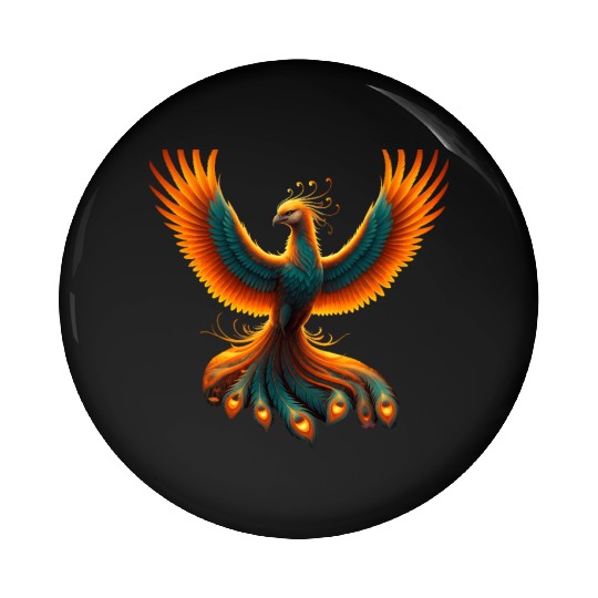 Phoenix Power A Colorful Celebration of Life Pin Buttons