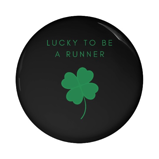 St. Patrick's Day Running, Lucky Runner Gift Pin Buttons
