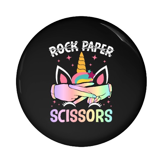 Funny Lesbian Pride LGBTQ Rock Paper Scissors Pin Buttons