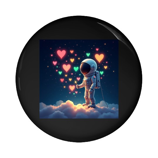 Astronauts are full of love Pin Buttons