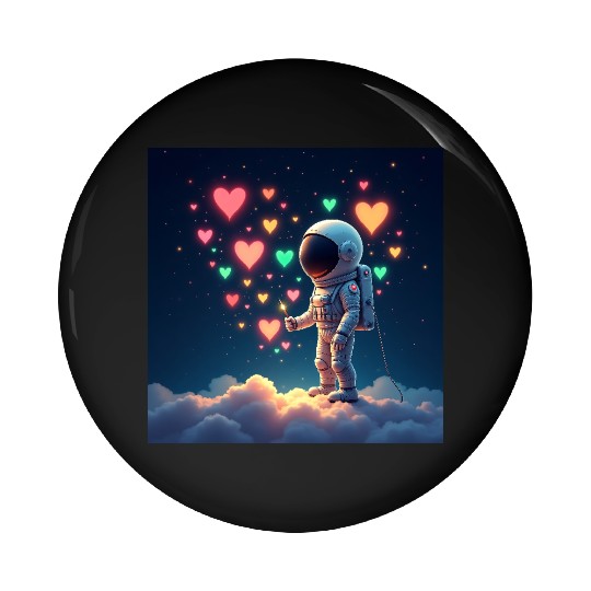 Astronauts are full of love Pin Buttons