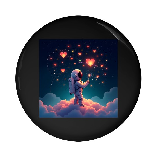Astronauts are full of love Pin Buttons
