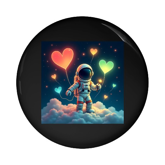 Astronauts are full of love Pin Buttons