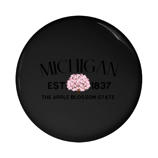Michigan Apple Blossom State Pin Buttons
