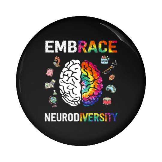 Embrace Neurodiversity Autism Awareness Pin Buttons
