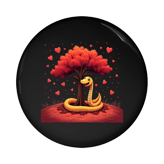I love my snake heart tree Pin Buttons