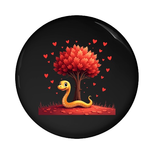 I love my snake heart tree Pin Buttons