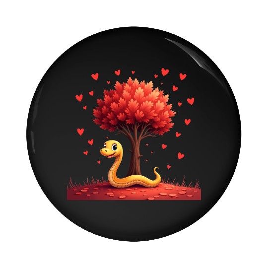 I love my snake heart tree Pin Buttons