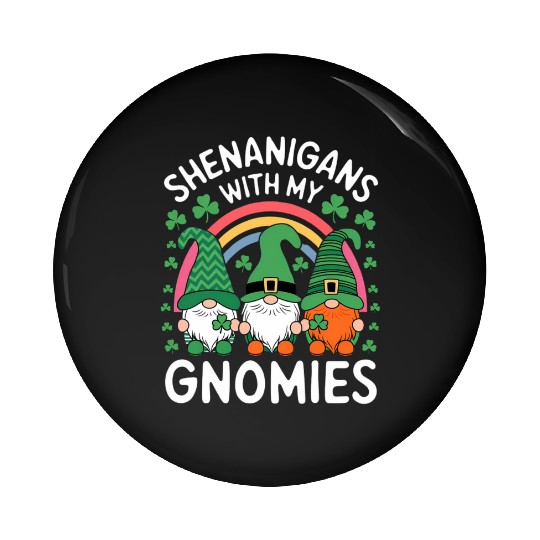 St. Patrick's Day Shenanigans with Gnomes Pin Buttons