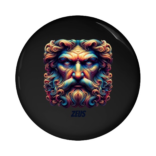face of zeus mythosview Pin Buttons