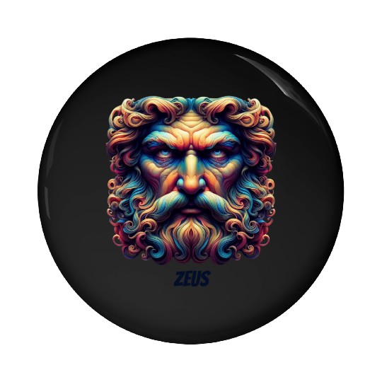 face of zeus mythosview Pin Buttons