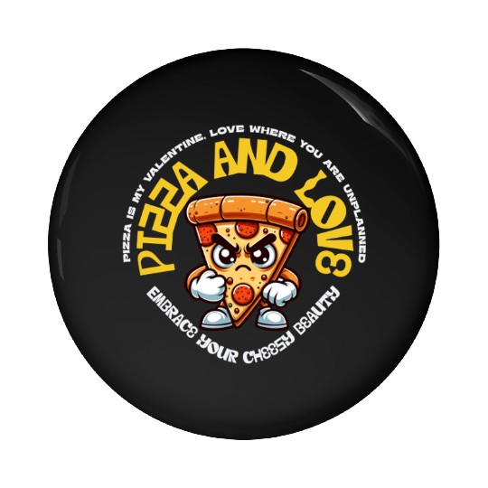 Pizza is my valentines Embrace Your Cheesy Beauty Pin Buttons
