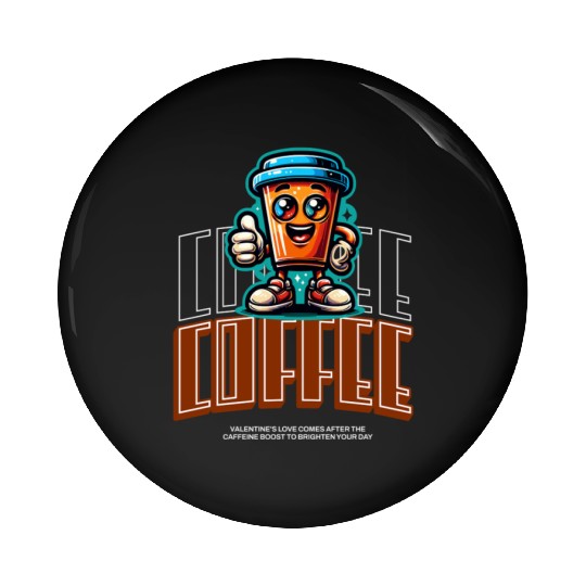 v is for Coffee First Fun Valentine's Pin Buttons