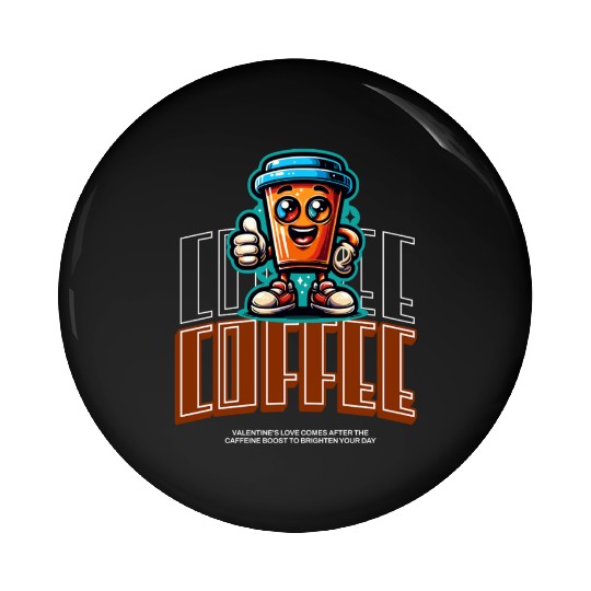 v is for Coffee First Fun Valentine's Pin Buttons