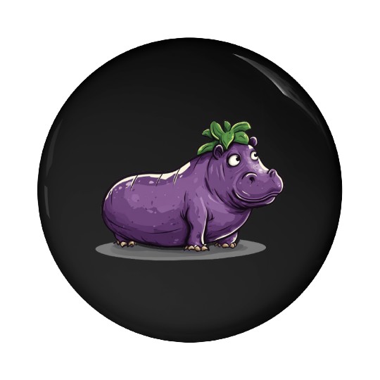 Hip Eggplant Pin Buttons