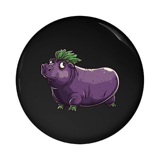 Hip Eggplant Pin Buttons