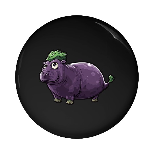 Hip Eggplant Pin Buttons