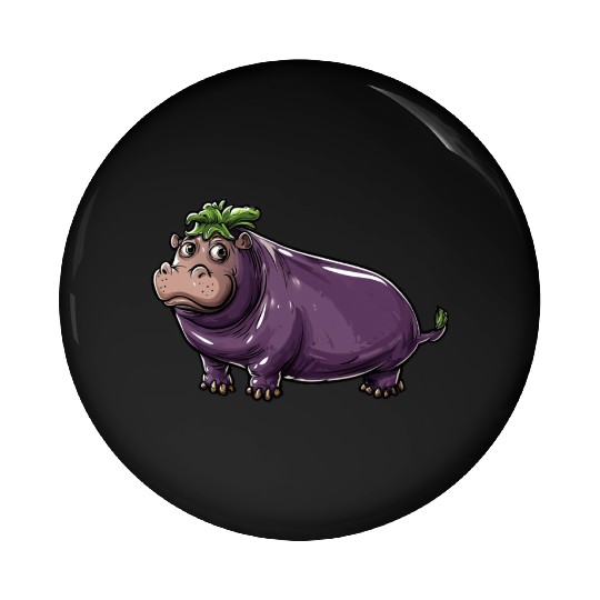 Hip Eggplant Pin Buttons