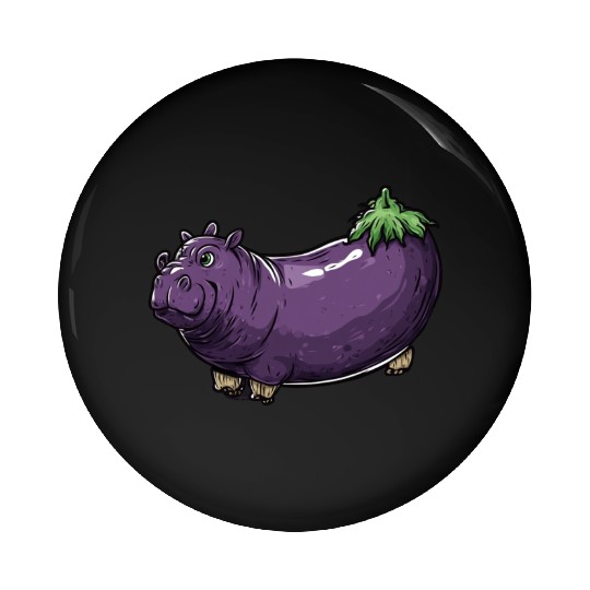 Hip Eggplant Pin Buttons