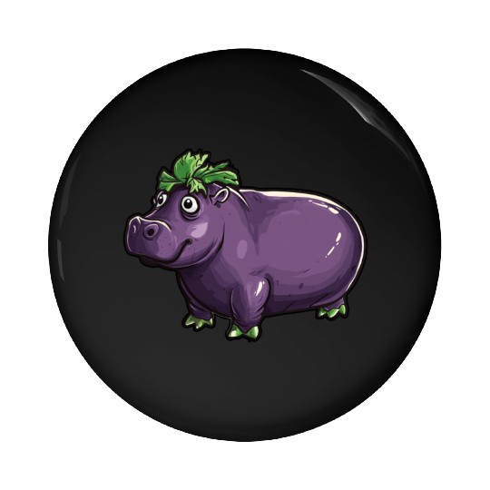 Hip Eggplant Pin Buttons