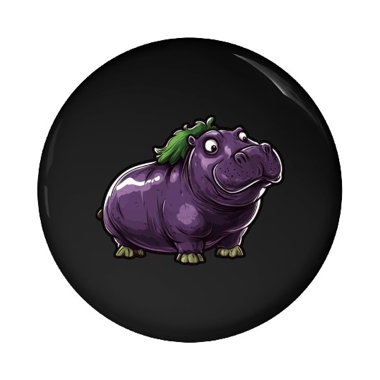Hip Eggplant Pin Buttons