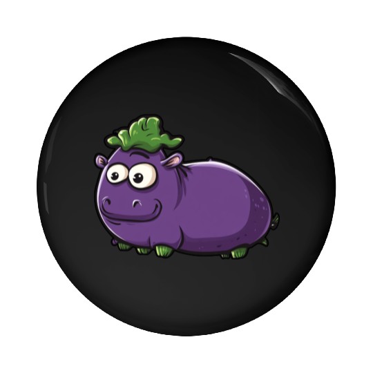 Hip Eggplant Pin Buttons