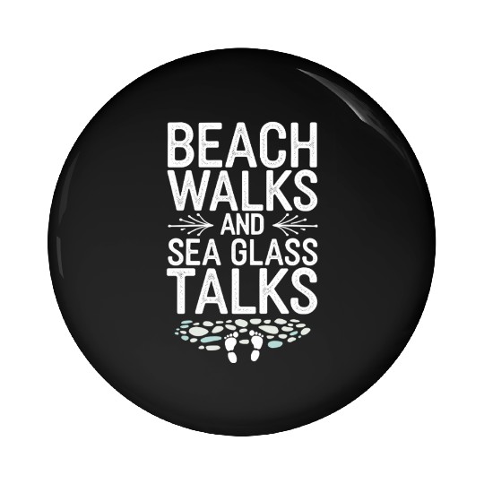 Sea Glass Hunters Collecting Ocean Treasures Pin Buttons