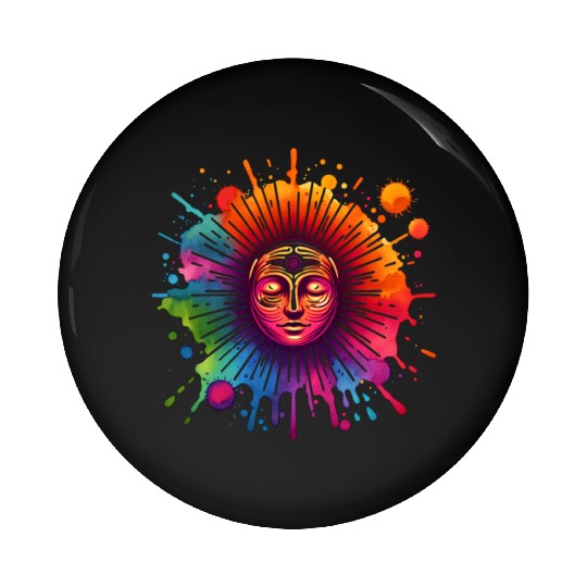 Music Festival Pin Buttons - Colorful Yoga Outfit