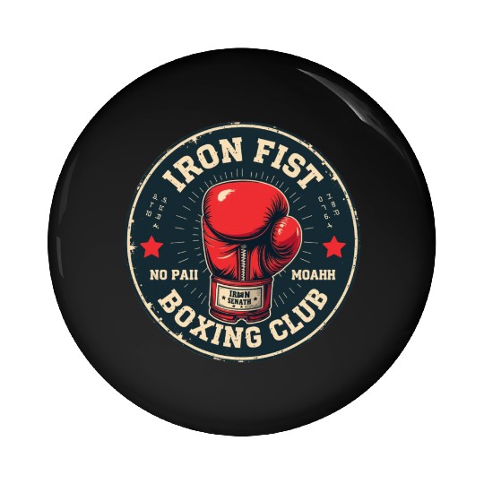 Vintage Boxing Club Training Pin Buttons