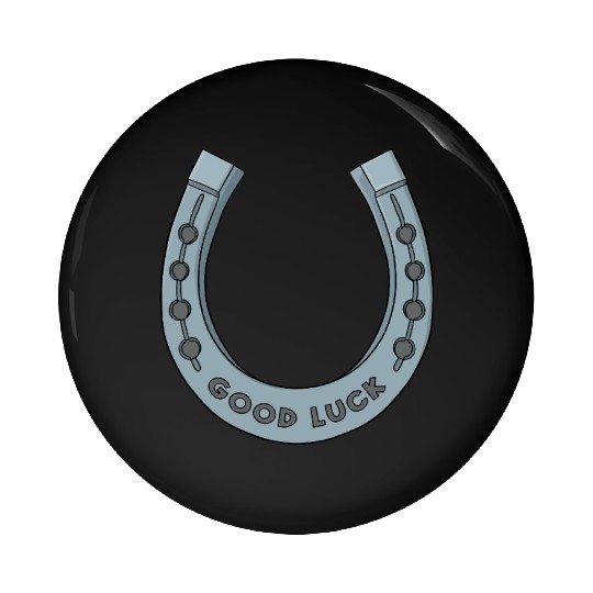 Good Luck Horseshoe Pin Buttons