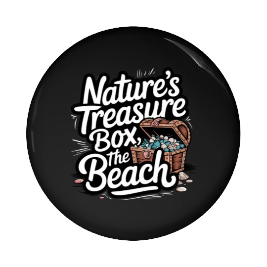 Sea Glass Hunters Collecting Ocean Treasures Pin Buttons