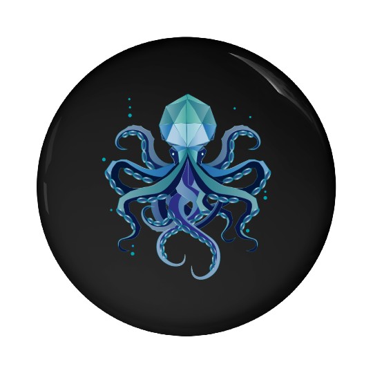 Octopus - Mystical Deep Sea Creature Pin Buttons