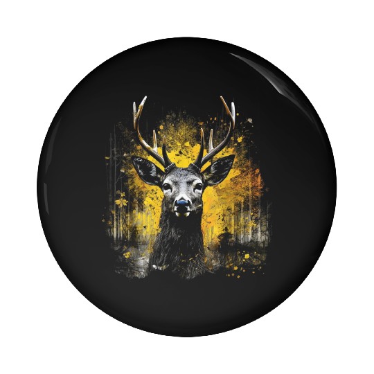 Modern Artistic Deer Head Design Pin Buttons