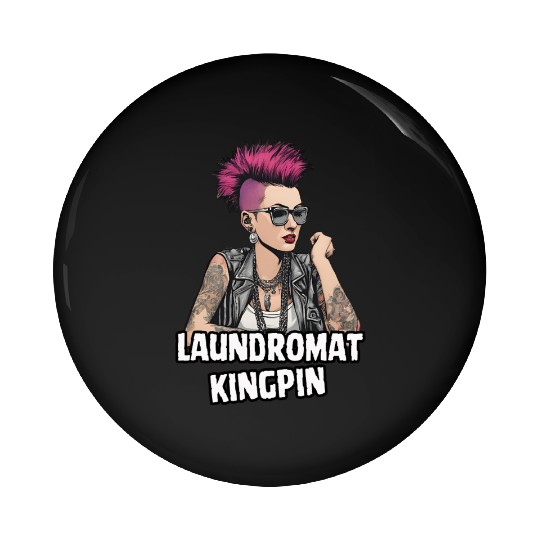 Laundromat Kingpin - Punk Rock Girl Pin Buttons