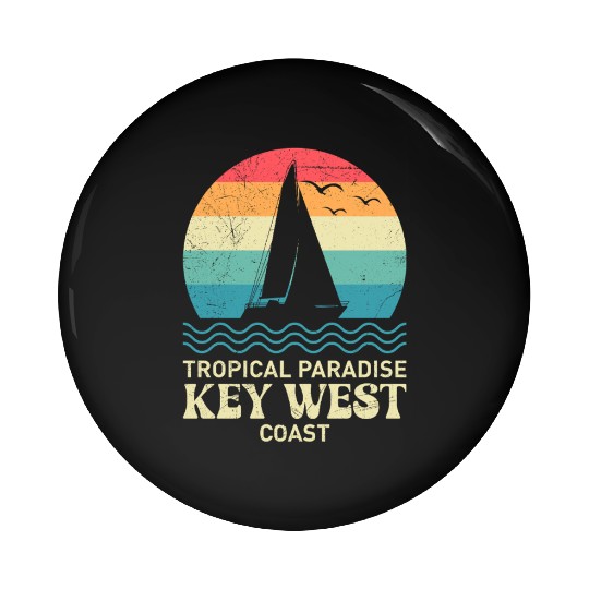 Florida TROPICAL PARADISE KEY-WEST COAST Pin Buttons