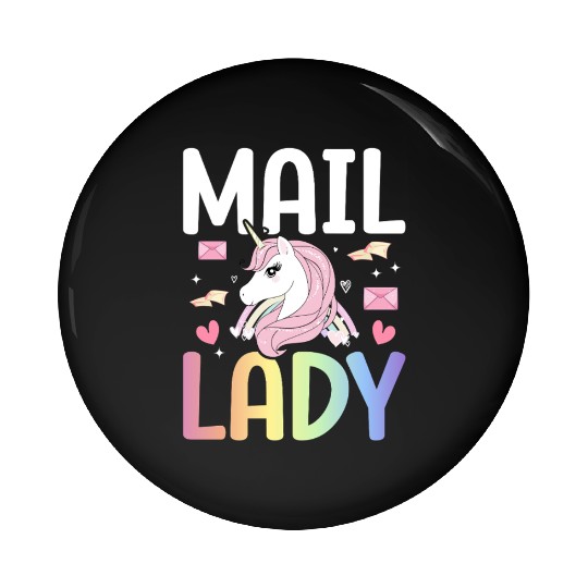 Mail Lady Postal Service Female Postman Worker Pin Buttons